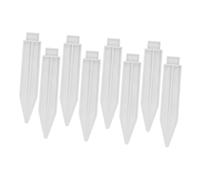 iplusmile 8 pièces Embouts Poteau Clôture Blancs pour Jardin et Pelouse Fixation et Stable Accessoires de Bordure de Jardin Faciles à Installer