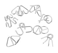 iplusmile 8 pièces Jeu de Puzzle Casse-tête Métal pour Garçon Fille et Adultes Éducatif Style Ancien Chinois Puzzle Brain Teaser pour Développer Intelligence