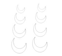 iplusmile 8 pièces Lot de Cercles Attrape-rêves Fer Forme Lune Anneaux DIY pour Artisanat Décoratif Création Couronnes et Mobiles Faits Main