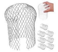 iplusmile 8 pièces Lot de Filtres Gouttière Aluminium Grillage Flexible et Durable Protection pour Gouttières et Descentes Eau Nettoyage Facile pour Système Évacuation