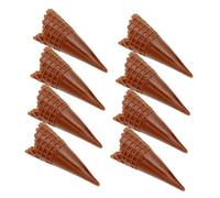 iplusmile 8 pièces Mini Cornets Glace Simulés PVC Modèle de Crème Glacée Réaliste pour Décoration Photo