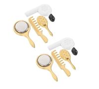 iplusmile 8 Pièces Miniature Dollhouse Bathroom Set Mini Hair Dryer Comb Mirror Accessories for Pretend Play and Bedroom Decoration