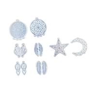 iplusmile 8 pièces Moule Époxy Dream Catcher Moules Silicone Souples Résistants pour Bricolage Décorations Attrape Personnalisées Plumes et Lune Kit Créatif DIY