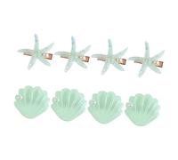 iplusmile 8 Pièces Pinces à Cheveux Étoile De Mer Et Coquillages Avec Ornements Accessoires Coiffure Pour Filles Et Fêtes Confortables Et Décoratifs