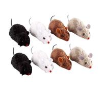 iplusmile 8 pièces Souris à Ressort Peluche Mécanique sans Pile Attractif pour Chat Modèle Réaliste pour Jeu et Compagnie Couleur Aléatoire Couleur Aléatoire