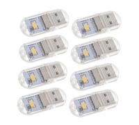 iplusmile 8 pièces Veilleuse LED USB Portable Lampe Dambiance Douce et Éclairage Auxiliaire pour Lecture Lampe de Chevet à Lumière Chaude Protection des Yeux