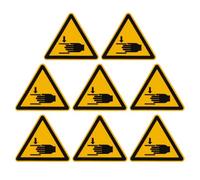 iplusmile 8pcs Autocollants D'avertissement Autocollants en Vinyle Auto-adhésif Faciles à Lire pour Signalisation de Sécurité Industrielle et Panneau de Prudence