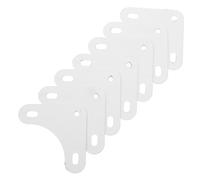 iplusmile 8pièces Équerres Métalliques pour Bois Acier Inoxydable Blanches Petites pour Meubles Support de Renforcement Angle Droit Couleur Aléatoire