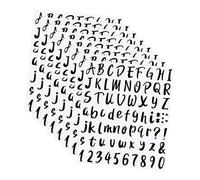 iplusmile 8pièces Lot de Autocollants Noirs pour Portes et Fenêtres avec Lettres et Chiffres Autocollants Pvc Imperméables