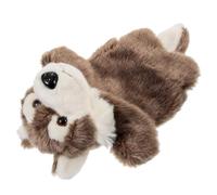 iplusmile à Main Loup Peluche Grise Éducatif Interactif pour Garçon Fille de Conte pour Activités Parent Garçon Fille Douce et Sûre