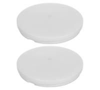 iplusmile Abat-jour Installation Facile en Acrylique Blanc 2 Pièces Forme Ronde Plate, Transmission Optimale Lumière pour Ventilateur de Plafond pour Salon ou Salle à Manger