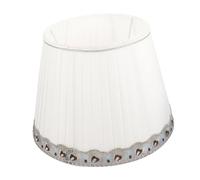 iplusmile Abat Jour Tissu pour Lampe de Bureau Petit Abat Jour Élégant avec Bordure Compatible Lampe de Chevet et Salon Facile à Installer