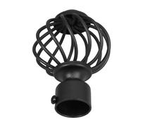 iplusmile Accessoires De Rideaux Chapeaux Décoratifs De Tringle à Rideau Embout De Tringle à Vêtements Tringles à Rideaux Bout Carré Capes à Canne De Tige Suspendue Le Fer Noir