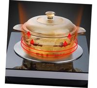 iplusmile Adaptateur Plaque Induction Acier Inoxydable avec Poignée Amovible Diffuseur Chaleur pour Cuisinière Gaz et Électrique Conversion Uniforme de Chaleur Nettoyage Facile