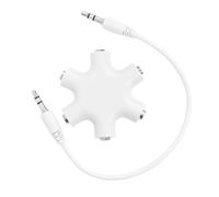 iplusmile Adaptateur pour Écouteurs Séparateur Stéréo 3,5mm à Cinq Voies