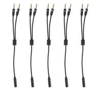 iplusmile Adaptateur Répartiteur Micro et Casque 35 MM Noir 5 Pièces Câble Y Audio Stéréo Femelle vers Double Mâle Compatible Ordinateur Podcast Karaoké Jeu et Appel Téléphonique