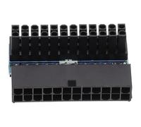 iplusmile Adaptateur Secteur Coudé 24 Broches pour Carte Mère en PCB Noir, Connecteur Angle Droit Stable Facilitant Le Câblage Interne Informatique