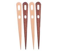 iplusmile Aiguilles à Tricoter à Gros Chas en Bois 4 Pièces Multi-usages pour Loisirs Créatifs DIY Tissage Tapisserie Débutants Passionnés Artisanat Hiver