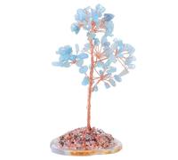 iplusmile Arbre Cristal Naturel avec Base Feng Shui pour Chakra et Fortune Sculpture Quartz et Gemmes Décoration de Vie et Harmonie pour Maison et Bureau