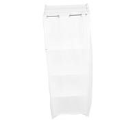 iplusmile Armoire De Rangement Multicouche Blanche avec Rideau Coulissant Transparent Organisateur Portable pour Vêtements pour Placards Et Chambres
