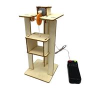 iplusmile Ascenseur Bois DIY pour Garçon Fille Modèle Éducatif Manuel Kit Scientifique Apprentissage pour Développer Observation et Analyse Jeu de Construction Mécanique pour Garçons et