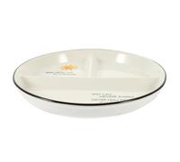 iplusmile Assiette Céramique Compartimentée Sections pour Desserts et Snacks Plateau Réutilisable Design Contrôle Portions et Apéritifs