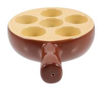 iplusmile Assiette Escargot Céramique Haute Résistance avec Poignée Ergonomique Plat de Cuisson Polyvalent pour Escargots Crevettes et Champignons Support de Cuisson pour Usage Domestique