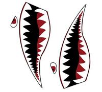 iplusmile Autocollant PVC Motif Dents de Requin Décoratif pour Kayak et Bateau Gonflable Adhésif Résistant pour Murs Fenêtres et Surfaces Lisses