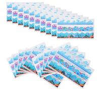 iplusmile Autocollants Bordures Tableau D'affichage Océan 20 Feuilles Vinyle Solide Animaux Marins Dessin Animé Déco Classe Apprentissage Créatif Scrapbooking Fête Plage