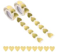 iplusmile Autocollants de Scellage Cœur Doré Auto-Adhésifs Rouleaux de 500 Pièces Étiquettes Décoratives Rondes pour Mariage Emballage Fermeture de Sachets et Usage Ménager