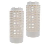 iplusmile Bac à Compost Portable en Plastique Beige 2pcs pour Compost Jardin, Conversion des Déchets Alimentaires à Usage Extérieur et Domestique