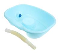 iplusmile Bac à Shampoing Portable en Plastique Sûr, Grand Plateau de Lavage de Cheveux Ergonomique Vert Clair Tube Long, Lavabo de Chevet Pratique pour Personnes Âgées, Femmes Enceintes