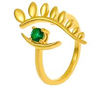 iplusmile Bague Œil Maléfique Zircon pour Femme Bague Ouverte Géométrique Stylée Alliage Élégant et Mystérieux pour Doigt Accessoire Mode Anniversaire et Fête