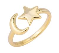 iplusmile Bague Ouverte Réglable Étoile Lune, Bagues Esthétiques En Métal Doré, Anneau Ajustable Pour Femmes Et Adolescentes, Accessoire Mode Pour Fêtes Et Présents, Taille Unique