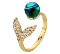 iplusmile Bague Réglable Femme Premium Anneau Ouvert Sirène Élégant Bague Mode pour Fille Accessoire Confortable pour Mariage Anniversaire et Usage