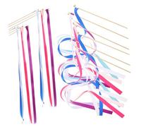 iplusmile Baguettes de Ruban Mariage Lot de 30 Couleurs Assorties avec Clochettes pour Cérémonie Fête Spectacle Jeux d'Garçon et Filles Baguette de Fée Décorative