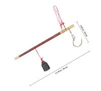 iplusmile Balance Cuisine Vintage Bois à Main Petite Balance Mécanique Portable avec Poids Cuivre et Corde Rouge Pratique et Résistante pour Usage Domestique