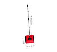 iplusmile Balayeuse Manuelle de Sol avec Poignée Réglable pour Tapis et Poils Animaux Brosse Rotative Silencieuse pour Nettoyage de Poussière et Débris Au et Bureau