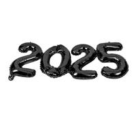 iplusmile Ballons 2025 en Film Aluminium Noir Lot de Ballons Chiffres pour Fête du Nouvel An et Remise de Diplômes Décoration Résistante et Sécurisée pour Événement Festif