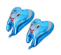 iplusmile Ballons à Thème Dents En Aluminium Bleu 2 Pièces Pour Baby Shower Bébé, Décorations Festives Stimulantes, Accessoires Fête D'anniversaire Thème Du Dentiste