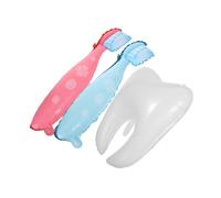 iplusmile Ballons De Brosse à Dents Et Dents Géants Grand Format Pvc Solide Ballon Pédagogique Pour Garçon Et Filles Décorations Pour Et Anniversaire Lot De 3 Pièces (rose, Bleu, Blanc)