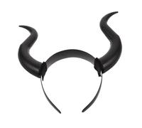 iplusmile Bandeau Adulte Cornes de Diable Noir Accessoire Cheveux Cornes Gothiques Courbées Headband Démons pour Costume Halloween Accessoire Cosplay Résistant et Multifonction