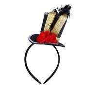 iplusmile Bandeau Chapeau Mini Haut de Forme avec Plumes pour Halloween Accessoire Coiffure Original Fête et Cosplay Tête Soldat Rétro pour Garçon Fille et Adultes