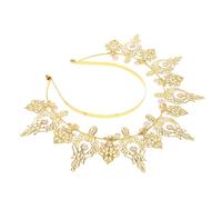 iplusmile Bandeau Doré en Alliage Style Baroque Perles, Accessoire Cheveux Vintage pour Soirées Élégantes et Bal de Promo, Charme Féminin Rehaussé et Maintien Sécurisé