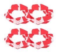 iplusmile Bandeau Élastique Large Antidérapant en Polyester 4 Pièces Motif Drapeau National pour Femme et Jeune pour Course à Pied et Tenues Quotidiennes