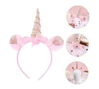 iplusmile Bandeau Tête Licorne Scintillant pour Garçon Fille Accessoire Cheveux et Coloré pour Fête Anniversaire Cosplay et Photo Groupe