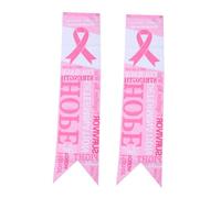 iplusmile Bannière De Santé Ruban Rose 130x30 Cm, Lot De 2, Tissu Polyester, Décoration Murale Suspendue, Sensibilisation Au Cancer Du Sein, Événement Et Campagne De Prévention