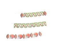 iplusmile Bannières Décoratives à Suspendre pour Fête d'Anniversaire Thème Rugby 2 Pièces Papier Coloré Décoration Suspendue Festive pour Anniversaire et Événements Sportifs