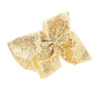 iplusmile Barrette à Nœud pour Cheveux à Paillettes, Pince à Cheveux Décorative, 8 Pouces, Tissu et Sequins, Or, Légère et Confortable, pour Filles, Adolescentes et Femmes