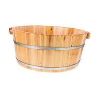 iplusmile Bassin Bain Bois Durable Seau Spa Portable Multifonction pour Pédicure Lavage Camping et Détente Pratique pour Maison